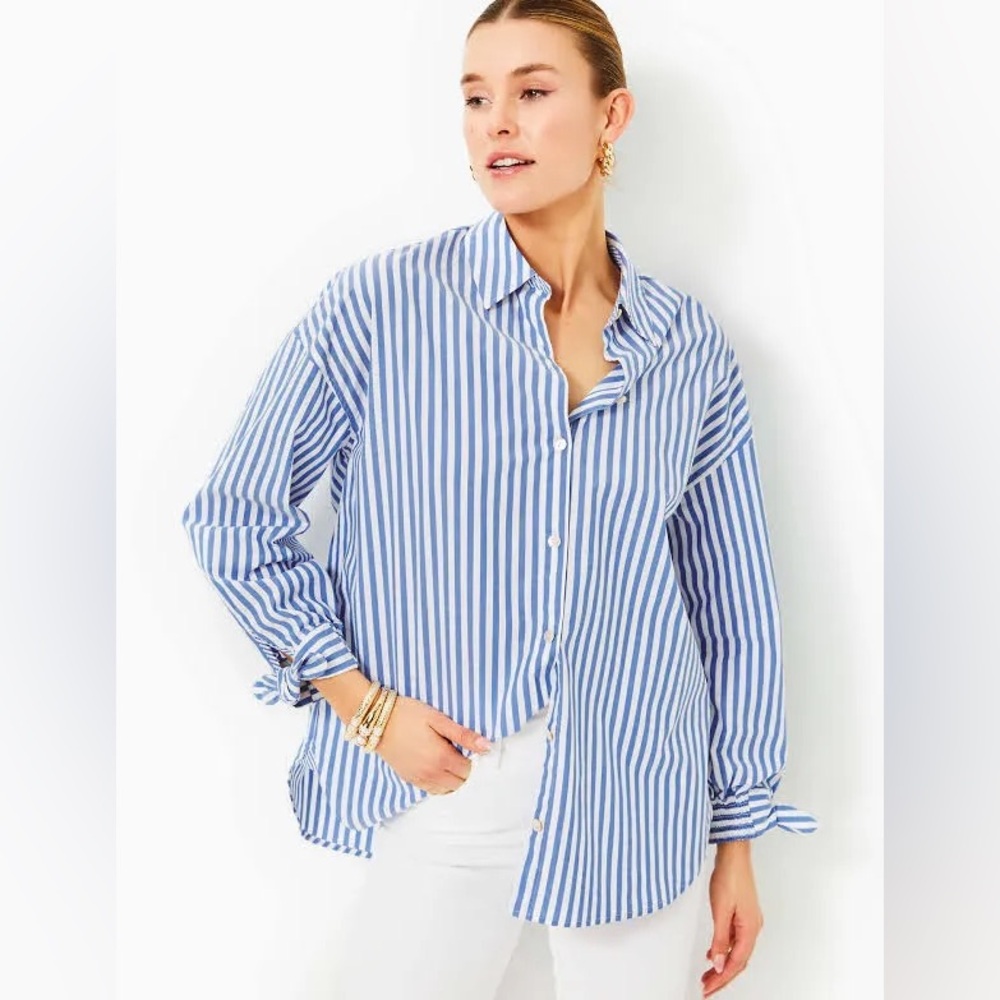 Lilly Pulitzer Lesia Button down, size L, NWT